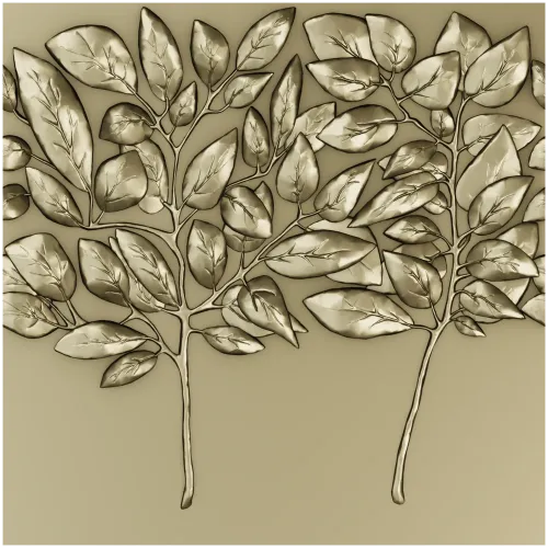 Twin Leaf Decorative Panel STL