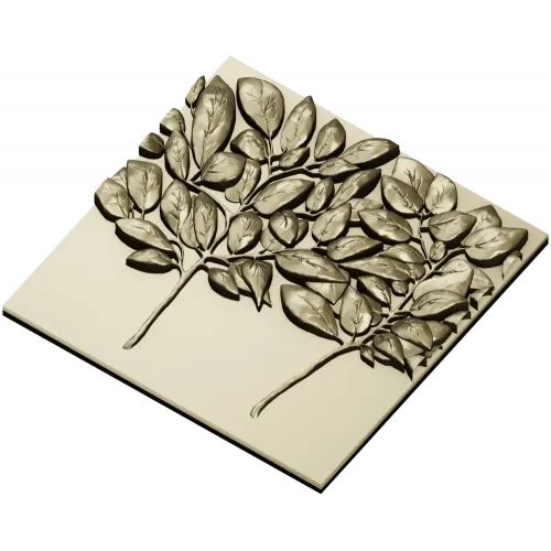 Twin Leaf Decorative Panel STL