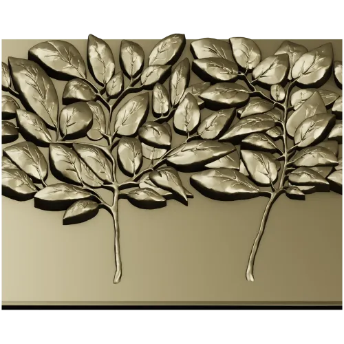 Twin Leaf Decorative Panel STL