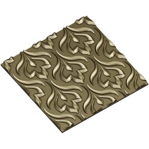 Ornate Floral Panel Relief STL