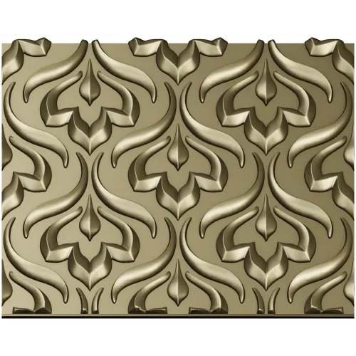 Ornate Floral Panel Relief STL