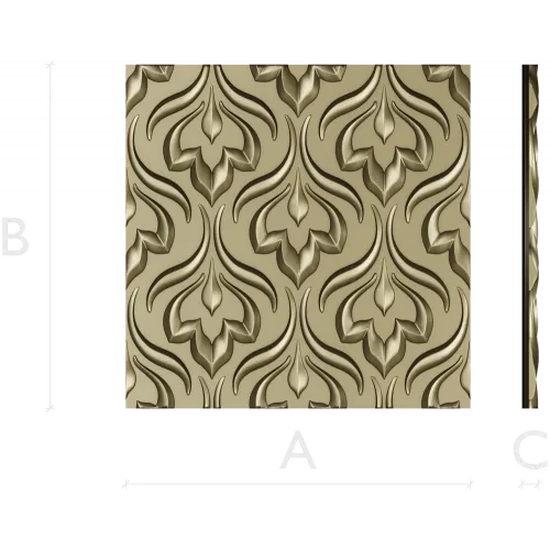 Ornate Floral Panel Relief STL