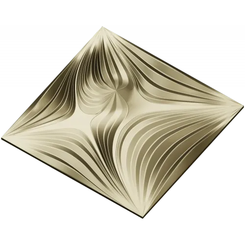 Radiant Wave Square Panel STL for CNC