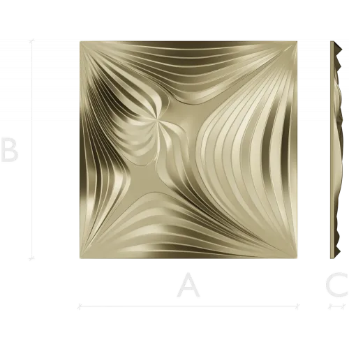 Radiant Wave Square Panel STL for CNC