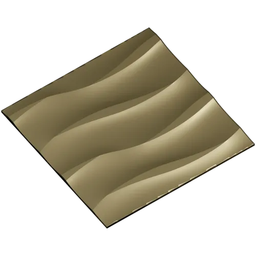 Undulating Wave Decorative Panel STL