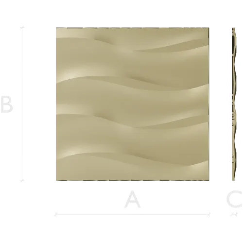 Undulating Wave Decorative Panel STL