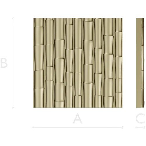 Bamboo Relief Panel STL for CNC