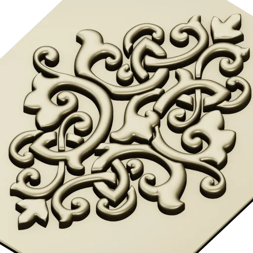 Arabesque Diamond Relief Panel STL