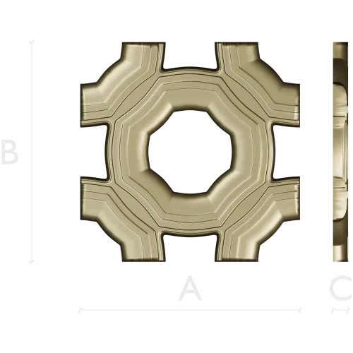 Helios Rosette - high-relief STL 3D model for CNC carving