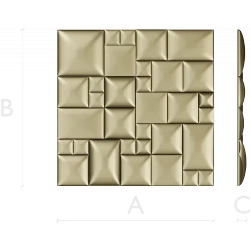Quilted Cube Panel - 3D STL relief for CNC