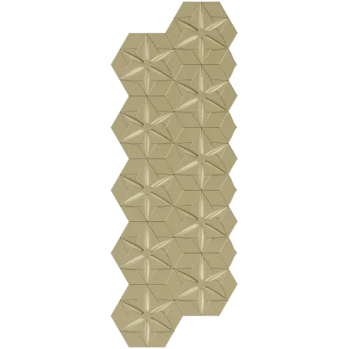 HexaFlora decorative hex panel - STL 3D model for CNC
