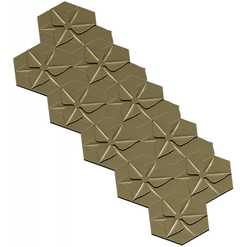 HexaFlora decorative hex panel - STL 3D model for CNC