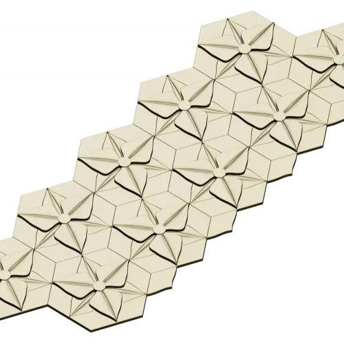 HexaFlora decorative hex panel - STL 3D model for CNC