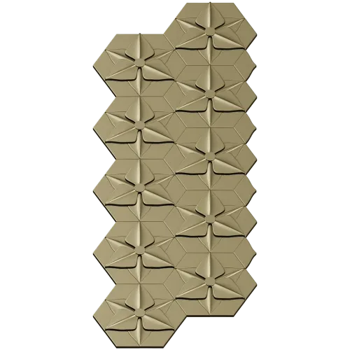 HexaFlora decorative hex panel - STL 3D model for CNC