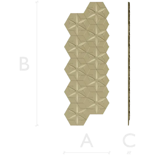 HexaFlora decorative hex panel - STL 3D model for CNC