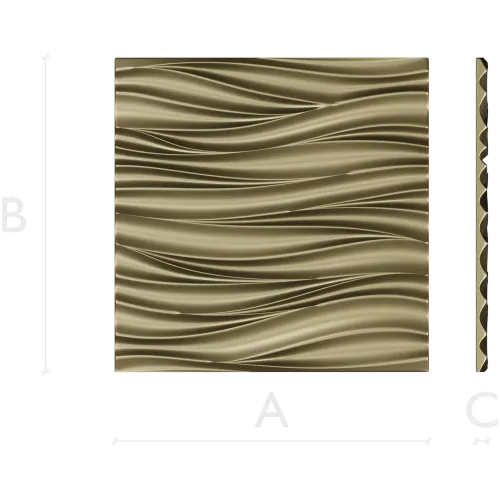 Waveflow Relief - decorative panel 3D model (STL) for CNC