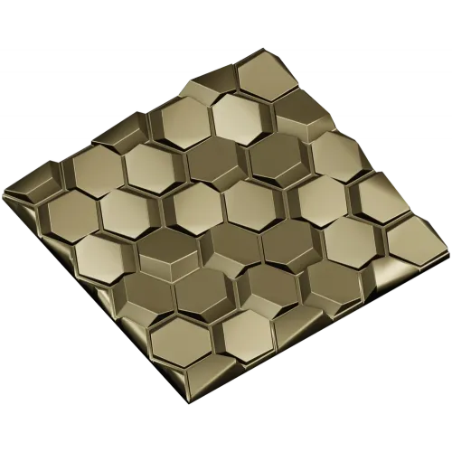 Hexagonal Honeycomb Relief Panel - STL 3D Model for CNC