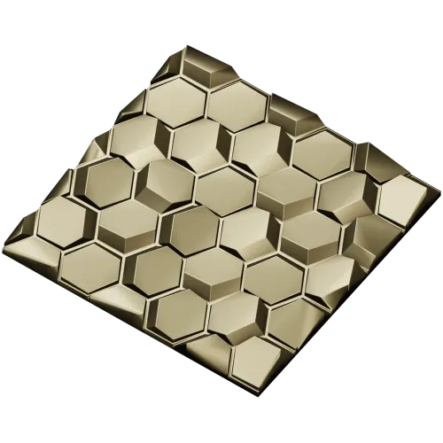 Hexagonal Honeycomb Relief Panel - STL 3D Model for CNC