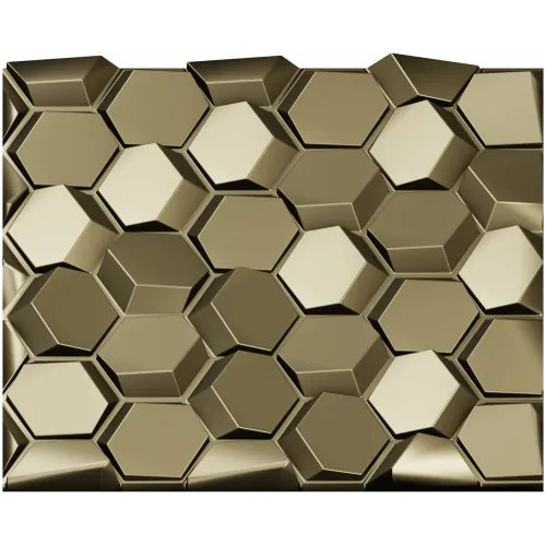 Hexagonal Honeycomb Relief Panel - STL 3D Model for CNC