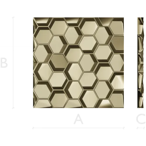 Hexagonal Honeycomb Relief Panel - STL 3D Model for CNC