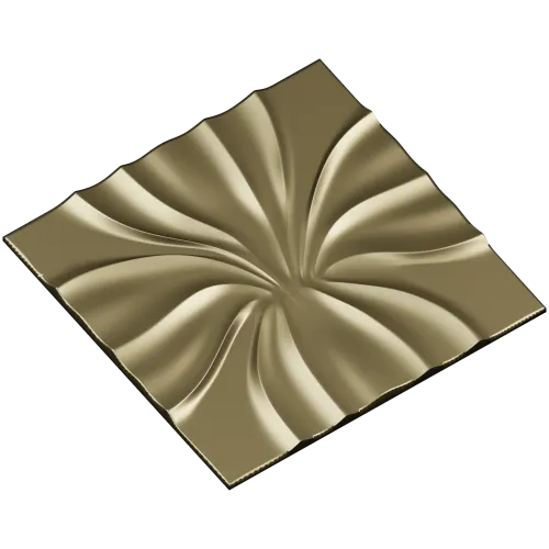 Radiant Bloom decorative panel - STL 3D model for CNC milling