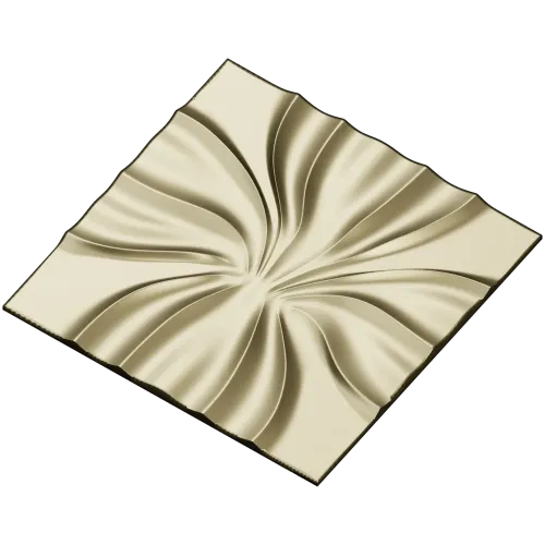 Radiant Bloom decorative panel - STL 3D model for CNC milling