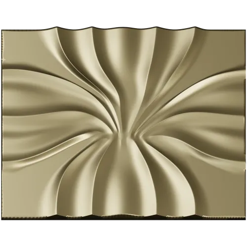 Radiant Bloom decorative panel - STL 3D model for CNC milling
