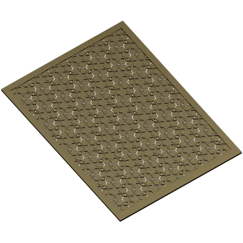 Isometric Cube Lattice Panel - STL 3D model for CNC router