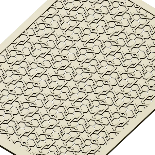 Isometric Cube Lattice Panel - STL 3D model for CNC router