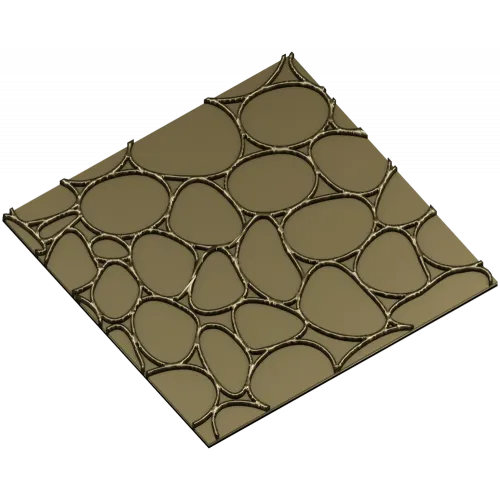 Мозаика гладкой гальки - 3D панель STL для ЧПУ