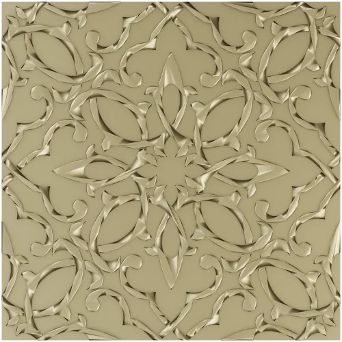 Arabesque Rosette Relief Panel - STL model for CNC