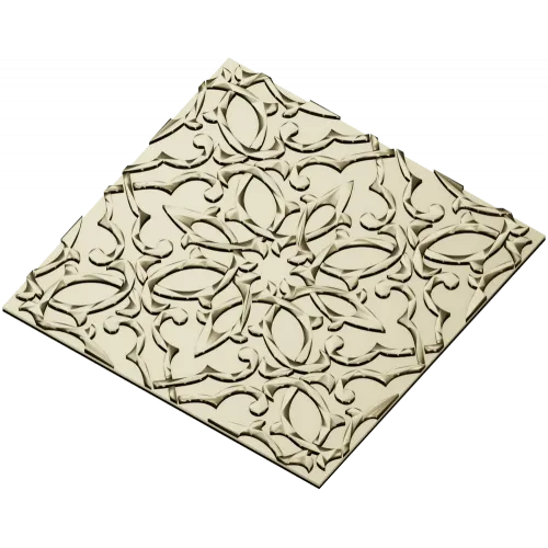 Arabesque Rosette Relief Panel - STL model for CNC