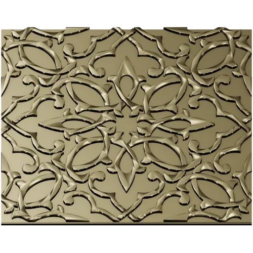 Arabesque Rosette Relief Panel - STL model for CNC