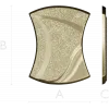 Aurelia Wave Segment - STL 3D model for CNC decorative panel