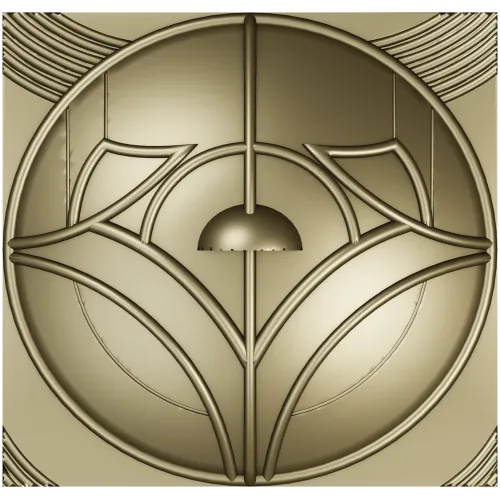 Tulip Medallion Panel STL for CNC milling