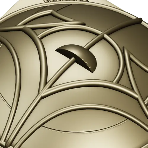 Tulip Medallion Panel STL for CNC milling