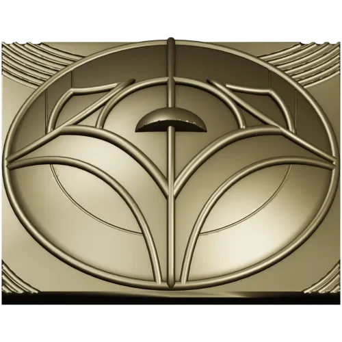 Tulip Medallion Panel STL for CNC milling