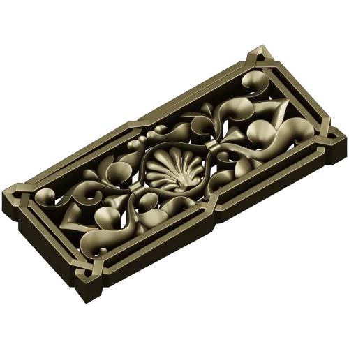Seashell Acanthus Decorative Panel STL for CNC
