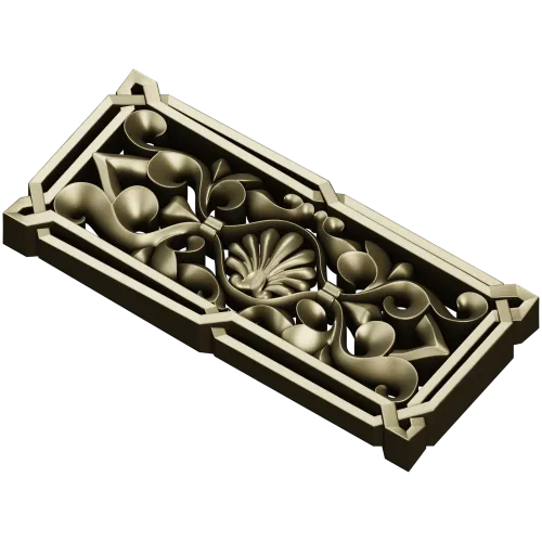 Seashell Acanthus Decorative Panel STL for CNC