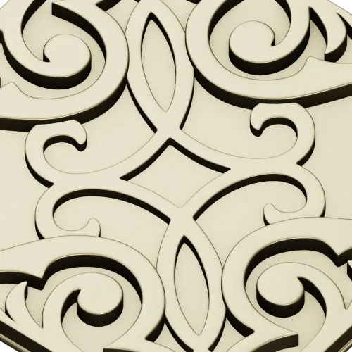 Ornamental Arabesque Square Panel STL for CNC