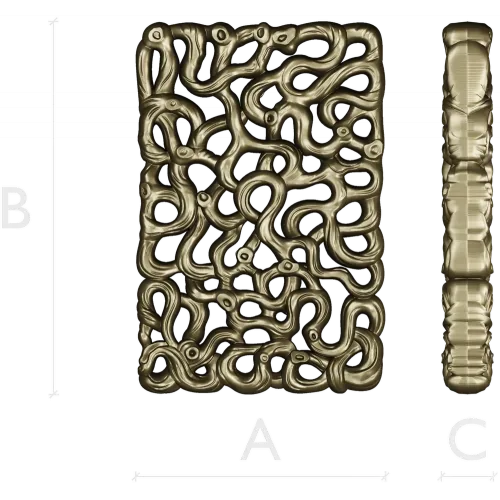 Coral Lace decorative panel - STL 3D model for CNC