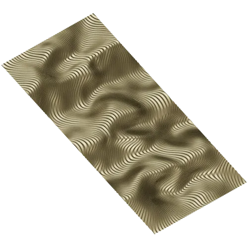 Golden Ripples - decorative panel STL for CNC