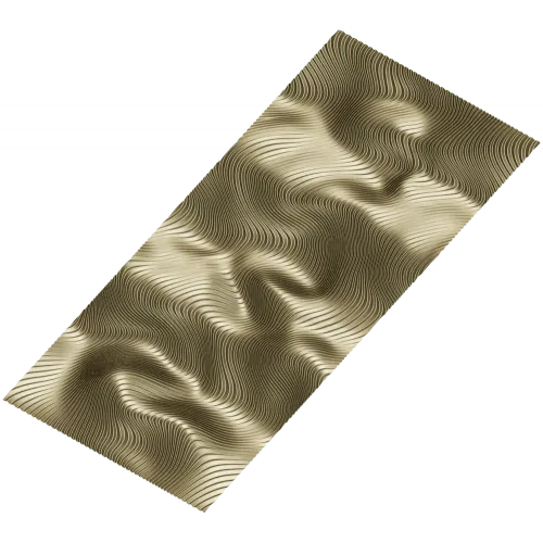 Golden Ripples - decorative panel STL for CNC