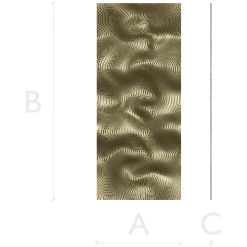 Golden Ripples - decorative panel STL for CNC