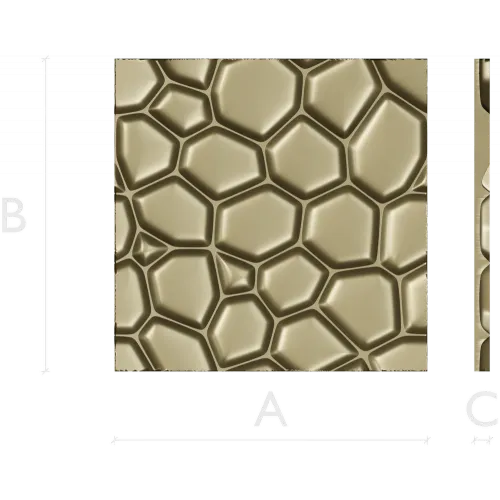 Honeycell Relief - Organic Honeycomb 3D Panel (STL for CNC)