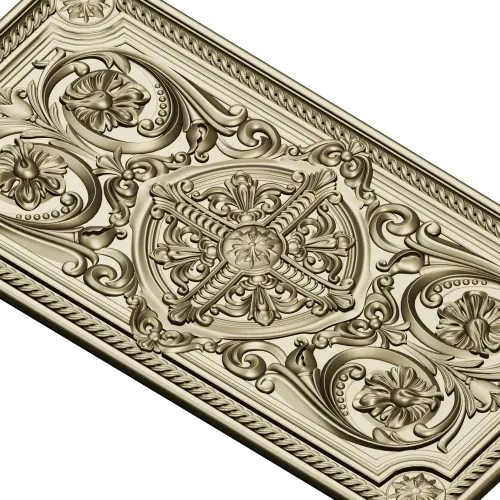 Резная панель с медальоном - 3D модель STL для ЧПУ