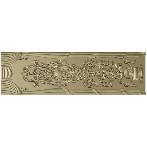 Rococo Cartouche Decorative Panel - STL 3D model for CNC