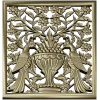 Twin Peacocks Urn Panel STL