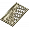 Baroque Lattice & Scroll Decorative Panel STL