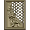 Baroque Lattice & Scroll Decorative Panel STL